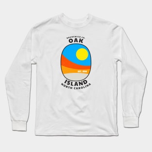 Oak Island, NC Summertime Vacationing Abstract Sunrise Long Sleeve T-Shirt